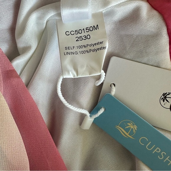 Cupshe NWT Colorful Rainbow Plunging Neckline Cross Back Maxi Dress Large - Picture 13 of 14